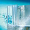 Click for Tab White framed folding bath screen with 4 folds.