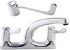 Click for Deva Lever Action Swivel Kitchen Sink Mixer Tap With 6" Long Handles.