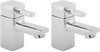 Click for Deva Rubic Basin Taps (Pair, Chrome).