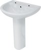 Click for Hydra Basin & Pedestal (2 Tap Holes).  Size 560x445mm.