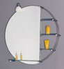 Click for Hudson Reed Bantry illuminated bathroom mirror with shelves.  800x800mm.