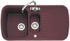 Click for Rangemaster RangeStyle 1.5 Bowl Rich Claret Sink With Chrome Tap & Waste.