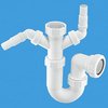 Click for McAlpine Plumbing 1 1/2" Sink Trap With Twin 135 Swivel Nozzles.