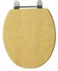 Click for daVinci Birch contemporary toilet seat with chrome hinges.