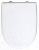 Click for Aspen White top loading toilet seat and cover with chrome hinges.