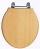 Click for daVinci Beech contemporary toilet seat with chrome hinges.