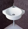 Click for Flame Corner Wall Hung Basin With 1 Tap Hole. 495 x 495mm.