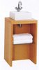 Click for daVinci Parisi beech cloakroom stand and square basin, with shelf.