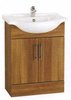 Click for daVinci 650mm Cherry Vanity Unit with one piece ceramic basin.