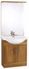 Click for daVinci 750mm Cherry Vanity Unit with ceramic basin, mirror and lights.