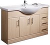 Click for Roma Furniture 1215mm Beech Vanity Unit, Ceramic Basin, Fully Assembled.