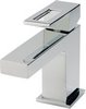 Click for Hudson Reed Logo Basin Mixer Tap With Push Button Waste (Chrome).