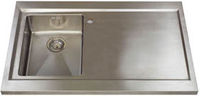 Astracast Sink Bistro 1.0 bowl sit on work centre with right hand drainer & extras.