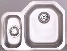 Astracast Sink Echo D1 1.5 bowl left handed stainless steel kitchen sink.