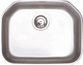 Astracast Sink Echo S2 large bowl brushed steel undermount kitchen sink.
