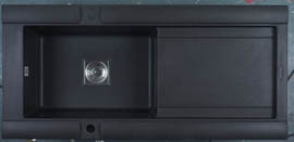 Astracast Sink Geo 1.0 bowl rok metallic black composite kitchen sink.