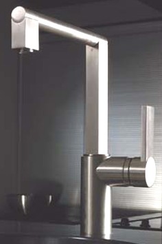 Abode Indus Single Lever Kitchen Tap (Brushed Nickel).