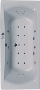 Aquaestil Arena Eclipse Double Ended Whirlpool Bath. 24 Jets. 1700x750mm.