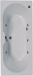 Aquaestil Calisto Double Ended Whirlpool Bath. 6 Jets. 1700x750mm.