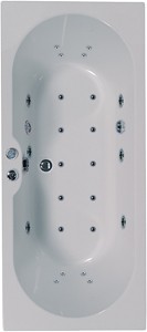 Aquaestil Calisto Eclipse Double Ended Whirlpool Bath. 24 Jets. 1700x750mm.