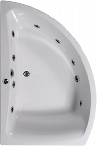 Aquaestil Comet Corner Whirlpool Bath, 8 Jets. Left Handed. 1500x1000mm.