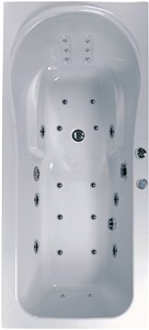 Aquaestil Iceland Large Eclipse Whirlpool Bath. 24 Jets. 2000x900mm.