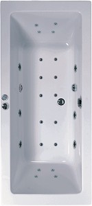 Aquaestil Plane Eclipse Double Ended Whirlpool Bath. 24 Jets. 1700x700mm.