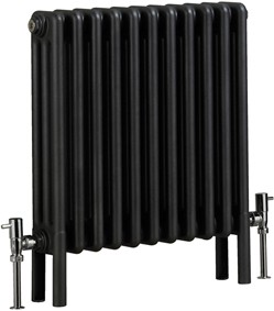 Bristan Heating Nero 3 Column Bathroom Radiator (Gun Metal). 535x600mm.