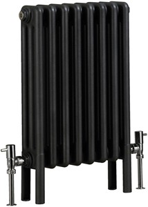 Bristan Heating Nero 3 Column Bathroom Radiator (Gun Metal). 400x600mm.