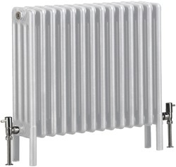 Bristan Heating Nero 4 Column Bathroom Radiator (White). 670x600mm.
