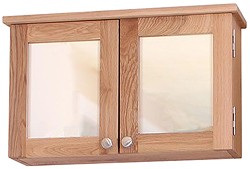 Baumhaus Mobel Mirror Bathroom Cabinet (Oak). Size 630x380mm.