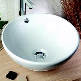 Lecico Bowls Round Free-Standing Bowl with no tap holes. 420x420x173mm