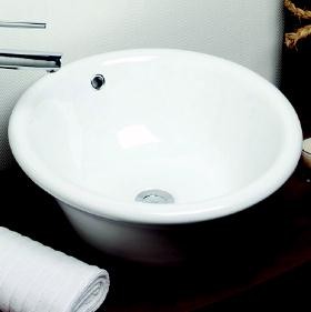 Lecico Bowls Large Free-Standing Basin with no tap holes. 420x420x173mm.