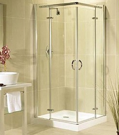 Image Allure 900mm shower enclosure with hinged doors.
