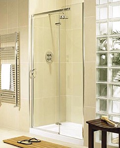 Image Allure 1000 right hand inline hinged shower enclosure door and panel.