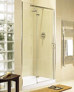 Image Allure 1200 left hand inline hinged shower enclosure door and panel.