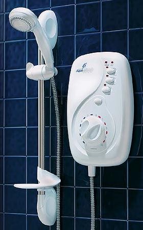 Galaxy Showers Aqua 4000si 8.5kW, limescale protection, white & chrome.