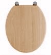 Woodlands Toilet Seat with chrome hinges (Maple)