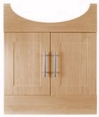 Woodlands Shaker Semi Basin Insert Unit (Maple).  700x310x870mm