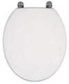 Woodlands Toilet Seat with chrome hinges (Gloss White)