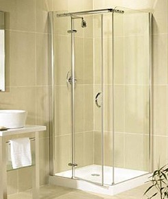 Image Allure 900x900mm left hand shower enclosure with hinged door.