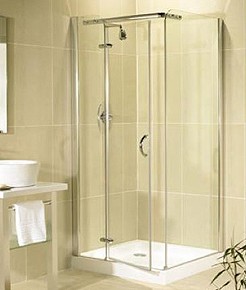Image Allure 900x900mm left hand shower enclosure with hinged door.