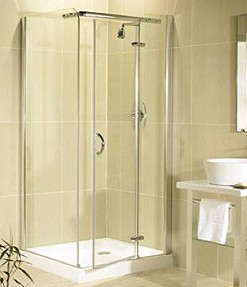 Image Allure 900x900mm right hand shower enclosure with hinged door.