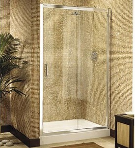 Image Ultra 1100mm jumbo sliding shower enclosure door.