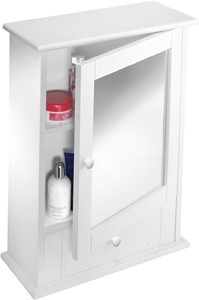 Croydex Cabinets Mirror Bathroom Cabinet With Drawer.  450x600x160mm.