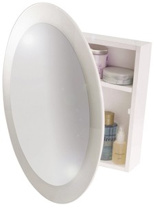 Croydex Cabinets Round Mirror Bathroom Cabinet.  525x525x105mm.