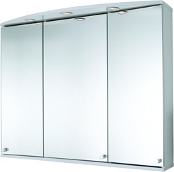 Croydex Cabinets 3 Door Bathroom Cabinet, Lights & Shaver.  1000x800x270mm.