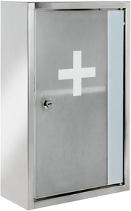 Croydex Cabinets Lockable Medicine Cabinet. 250x400x120mm.
