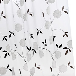 Croydex Textile Hygiene Shower Curtain & Rings (Japanese Floral, 1800mm).