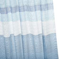 Croydex Textile Hygiene Shower Curtain & Rings (Tranquil Stripe, 1800mm).